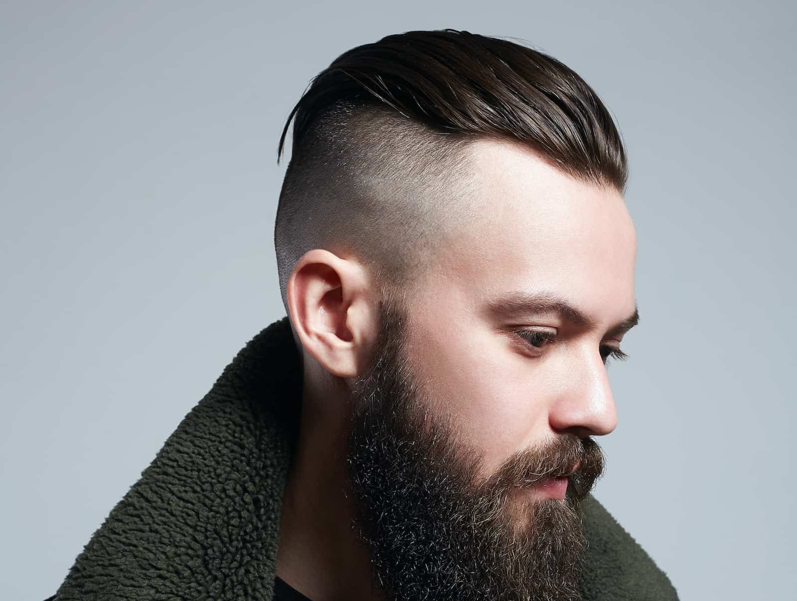 Medium-length men's style with movement at 18|8 Fine Men's Salons