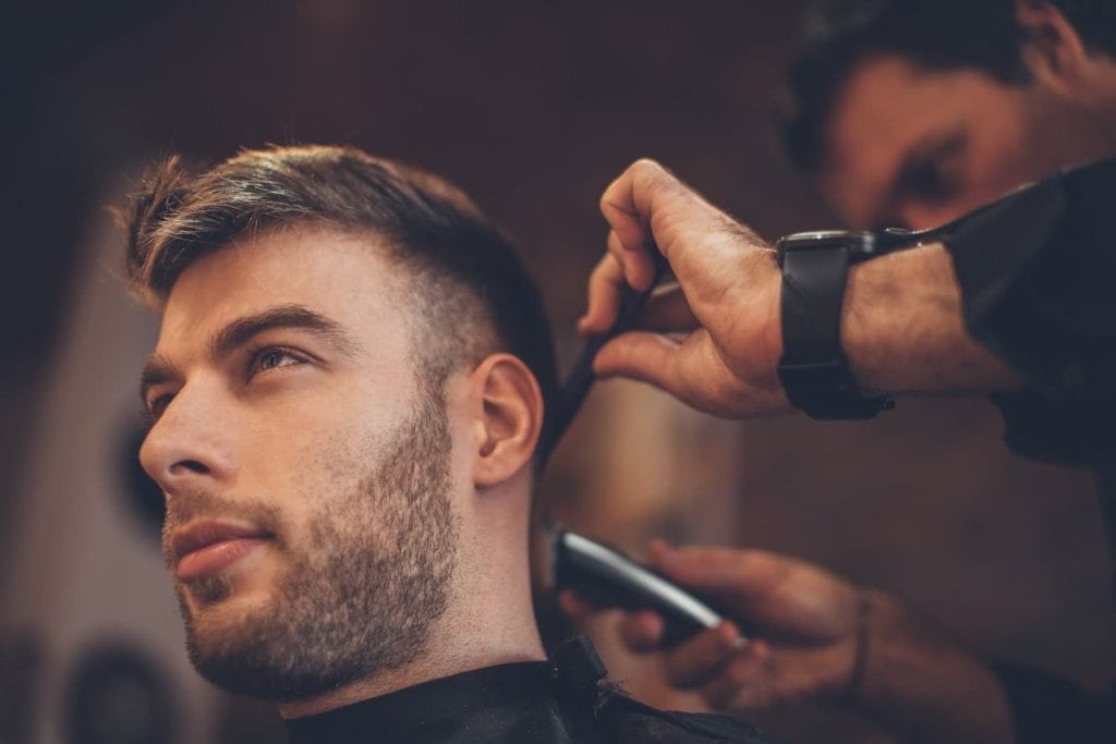 Professional men's haircut at 18|8 Fine Men's Salons in 4S Ranch, San Diego
