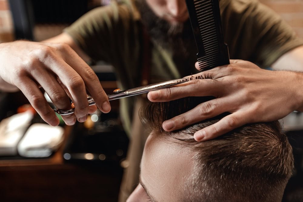 Expert barber work at 18|8, precision matters for thinning hair